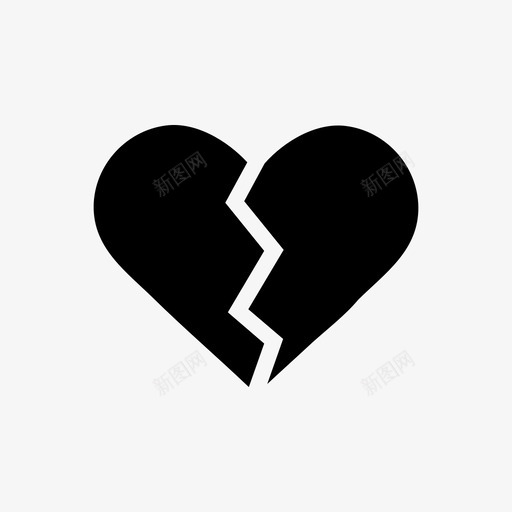 心碎爱情情人节图标svg_新图网 https://ixintu.com 心碎 情人节 爱情