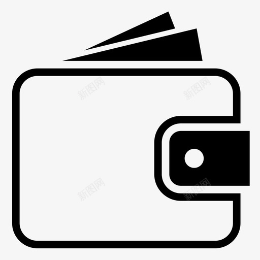 钱包买东西现金图标svg_新图网 https://ixintu.com 买东西 现金 购物 钞票 钱 钱包