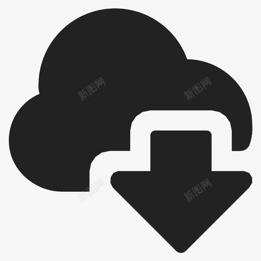 云文件硬盘图标svg_新图网 https://ixintu.com 下载文件 云下载 硬盘