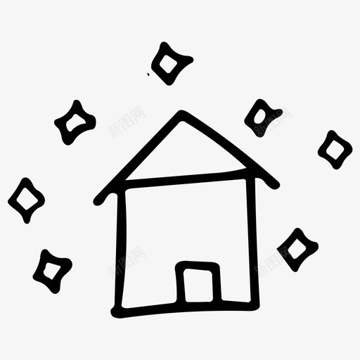 新房子家豪华图标svg_新图网 https://ixintu.com 家 新房子 稀疏 豪华