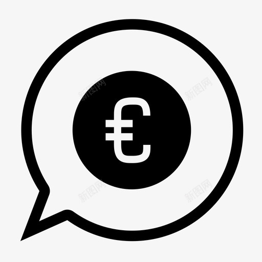 欧元聊天buble钱图标svg_新图网 https://ixintu.com buble 欧元聊天 聊天 钱