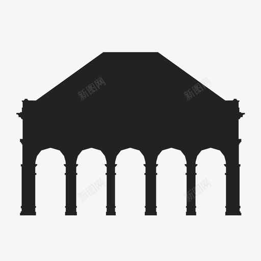 凉廊建筑热那亚图标svg_新图网 https://ixintu.com 凉廊 建筑 意大利 热那亚 纪念碑