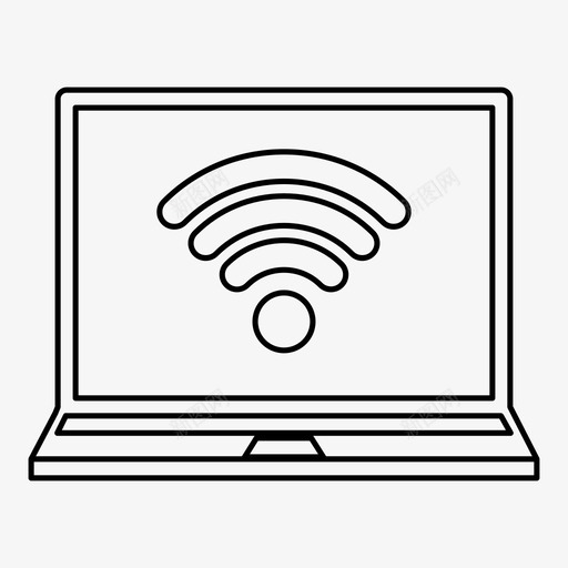 wifi电脑imac图标svg_新图网 https://ixintu.com imac wifi 技术 电脑