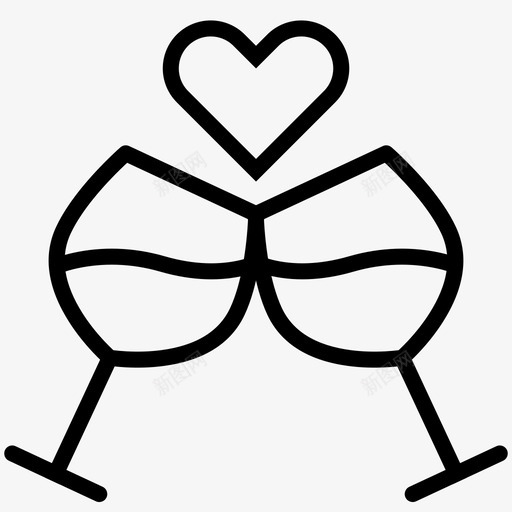 庆祝祝贺喝酒图标svg_新图网 https://ixintu.com 喝酒 庆祝 情人节 爱 祝贺