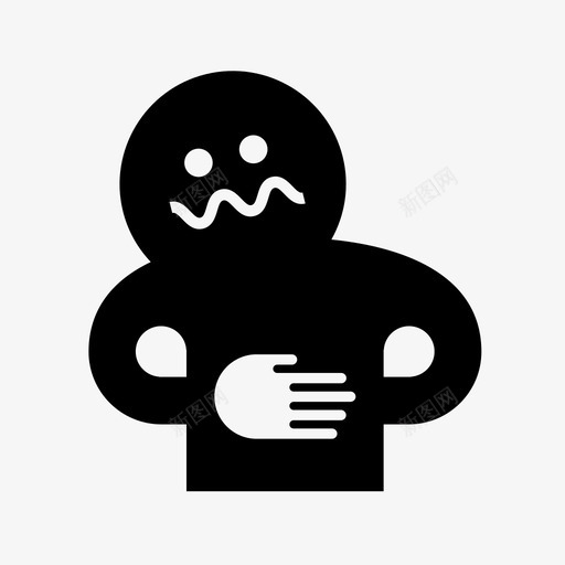 生病腹部消化图标svg_新图网 https://ixintu.com 消化 生病 疼痛 胃 腹部 表情