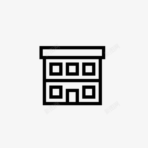 房屋建筑物建筑图标svg_新图网 https://ixintu.com 地产 家庭住宅 建筑 建筑物 房屋