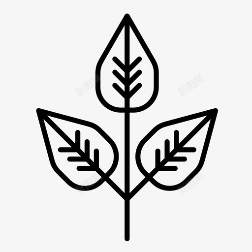 树叶野营远足图标svg_新图网 https://ixintu.com 户外 户外娱乐 树叶 植物 远足 野营
