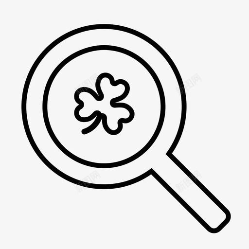 搜索三叶草游戏幸运图标svg_新图网 https://ixintu.com 幸运 搜索三叶草 搜索寻找 植物 游戏