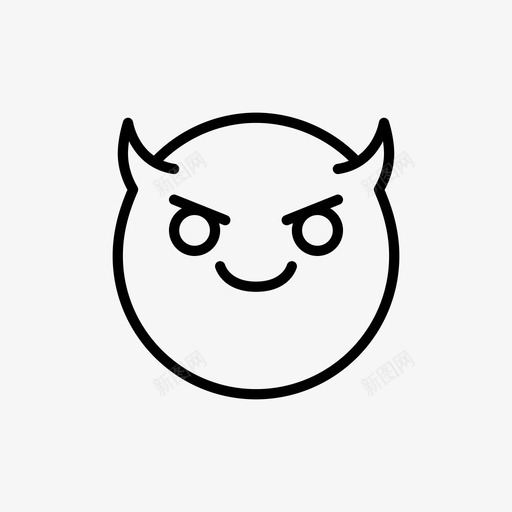 恶魔表情表情符号疯狂图标svg_新图网 https://ixintu.com 恶魔表情 疯狂 表情概述 表情符号