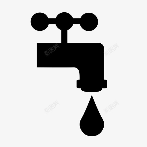 自来水水龙头水管图标svg_新图网 https://ixintu.com 水槽 水管 水龙头 自来水 龙头