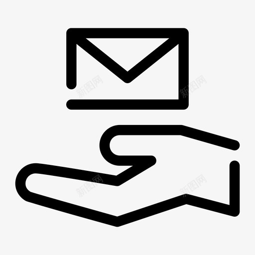 接收电子邮件手接收图标svg_新图网 https://ixintu.com 传递消息 发送邮件 手 接收 接收电子邮件 沟通差距