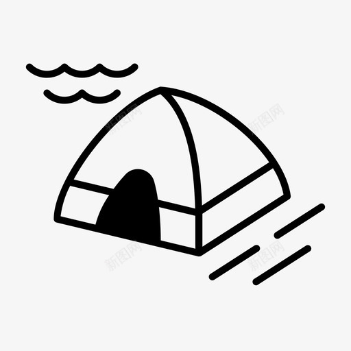 帐篷露营度假图标svg_新图网 https://ixintu.com 帐篷 度假 旅行 露营