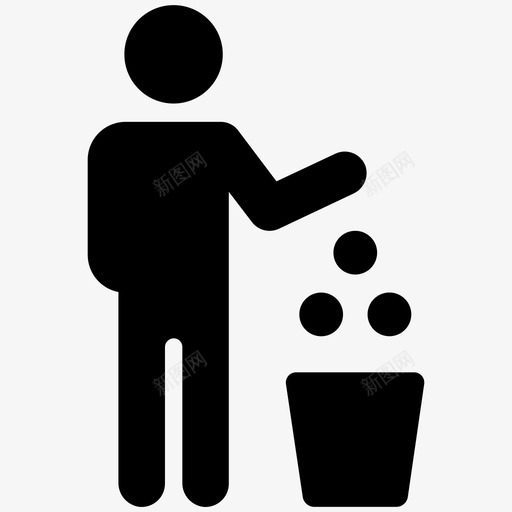 垃圾桶扔掉扔进垃圾桶图标svg_新图网 https://ixintu.com 商业固体卷6 垃圾桶 扔掉 扔进垃圾桶
