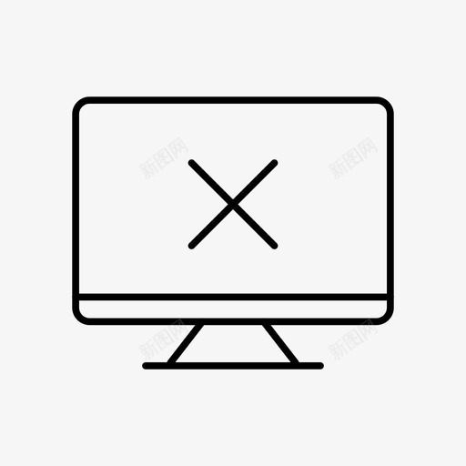 桌面取消设备无显示图标svg_新图网 https://ixintu.com x 屏幕 无显示 桌面取消 设备