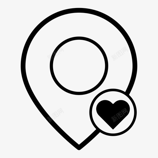 爱地图别针方向喜欢图标svg_新图网 https://ixintu.com 位置 喜欢 地图别针 导航 方向 爱地图别针