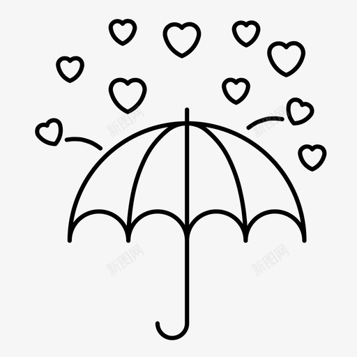 下雨的心爱浪漫图标svg_新图网 https://ixintu.com 下雨的心 伞 情人节 浪漫 爱
