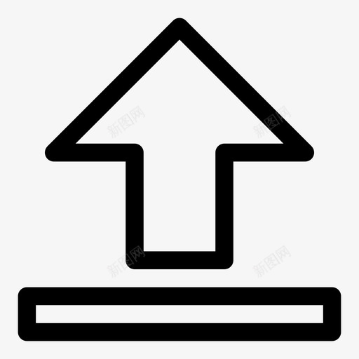 上传箭头纯行图标svg_新图网 https://ixintu.com 上传 箭头 纯行