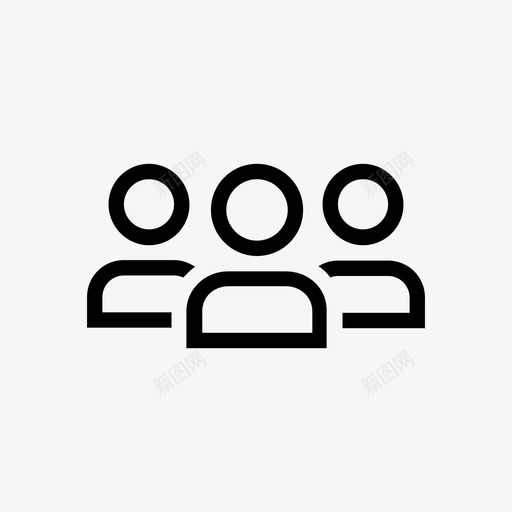 三个用户三个人三个朋友图标svg_新图网 https://ixintu.com logestics 三个人 三个朋友 三个用户