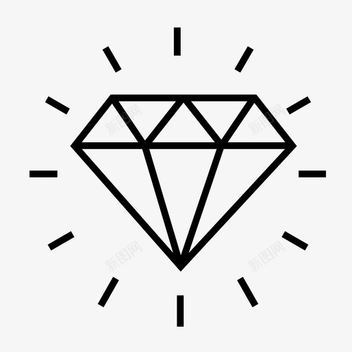 钻石珠宝高级图标svg_新图网 https://ixintu.com 价值 星爆 珠宝 金融 钻石 高级