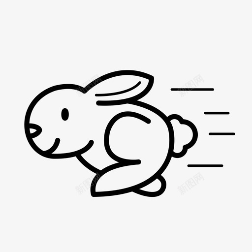 兔子动物快图标svg_新图网 https://ixintu.com 兔子 动物 动物2 快