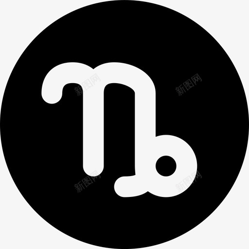 摩羯座符号象征图标svg_新图网 https://ixintu.com 摩羯座 符号 粉碎图标符号md固体 象征