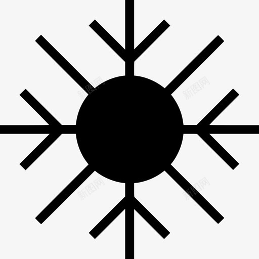雪花冷冻图标svg_新图网 https://ixintu.com 冷 冻 雪 雪花