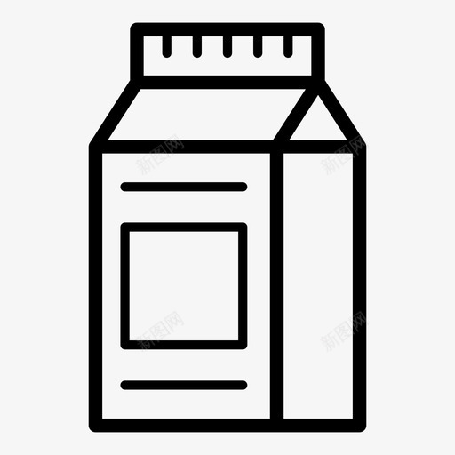 牛奶盒牛奶容器牛奶包装图标svg_新图网 https://ixintu.com 牛奶包装 牛奶容器 牛奶盒 食品
