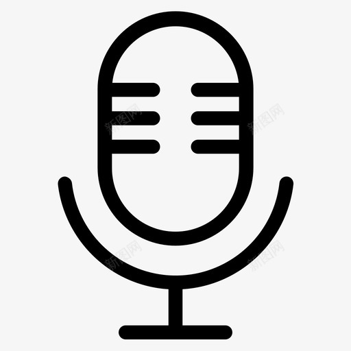 麦克风录音声音图标svg_新图网 https://ixintu.com 声音 录音 麦克风