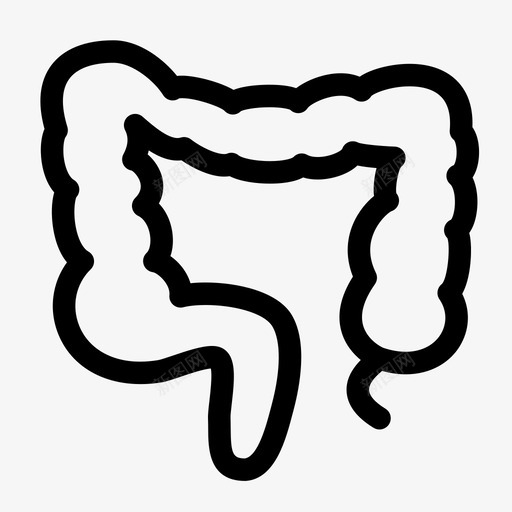 大肠肠结肠图标svg_新图网 https://ixintu.com 内脏 内脏科学 大肠 消化 结肠 肠