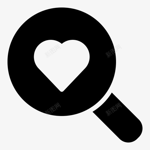 爱找心找图标svg_新图网 https://ixintu.com 心 情人节 情人节简单充实 找 爱找