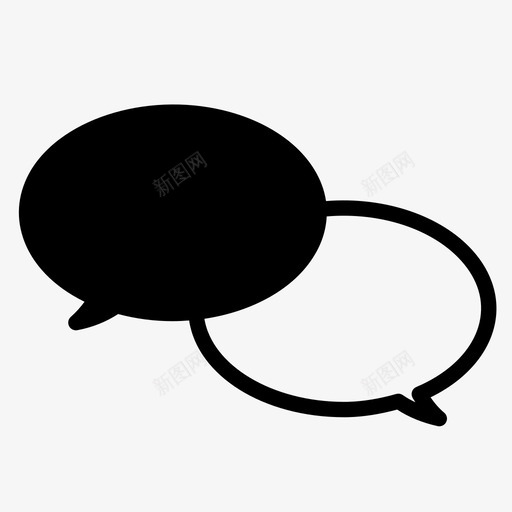 泡泡对话留言图标svg_新图网 https://ixintu.com 对话 泡泡 留言 说话