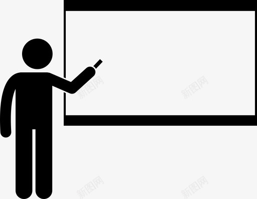 白板老师黑板学校图标svg_新图网 https://ixintu.com 学校 家教 教学 教师讲师 白板 白板老师 黑板