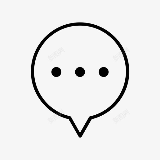 聊天泡泡对话消息图标svg_新图网 https://ixintu.com 在线聊天 对话 消息 消息气泡 聊天泡泡