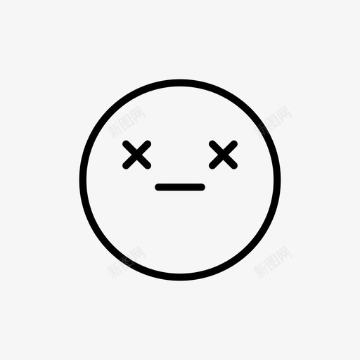 死掉的表情闭着的表情符号图标svg_新图网 https://ixintu.com 勾勒出的表情 死掉的表情 眼睛 表情符号 闭着的