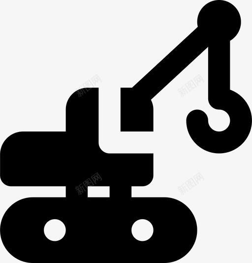 起重机建筑工具图标svg_新图网 https://ixintu.com 工作 工具 建筑 粉碎建筑md固体 起重机