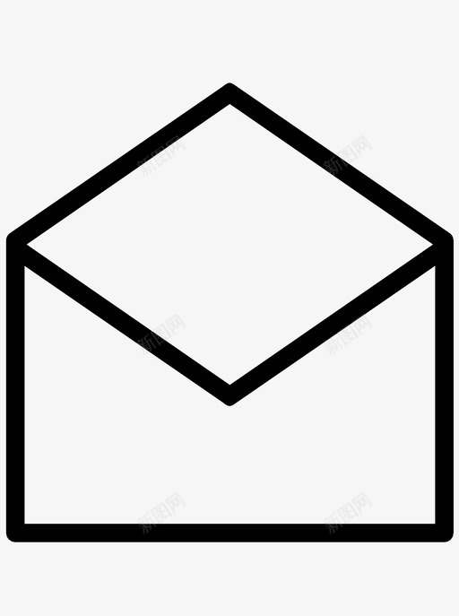 打开信封空白信件图标svg_新图网 https://ixintu.com 信件 信件信封 打开信封 空白 空白信封模版 邮件 邮寄