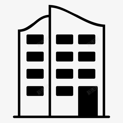 酒店预订住宿图标svg_新图网 https://ixintu.com 住宿 房地产 旅行 服务 酒店 预订