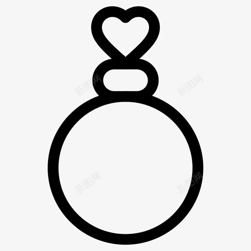 爱情戒指心婚姻图标svg_新图网 https://ixintu.com 婚姻 心 情人节 情人节图标集 浪漫 爱情戒指