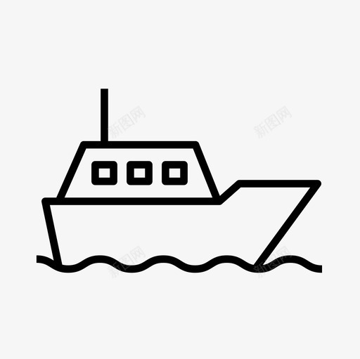 船帆运输图标svg_新图网 https://ixintu.com 帆 船 运输 运输细线图标集