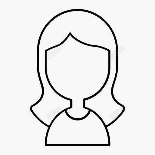 女孩肖像侧面图标svg_新图网 https://ixintu.com 侧面 女孩 肖像