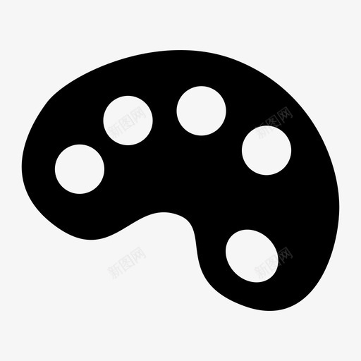 绘画调色板艺术绘画工具图标svg_新图网 https://ixintu.com 绘画 绘画工具 绘画调色板 艺术
