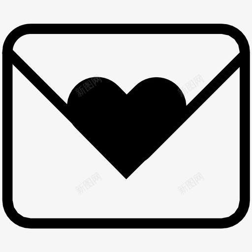 爱的信息信封心图标svg_新图网 https://ixintu.com 信封 发送 心 爱的信息 爱的图标