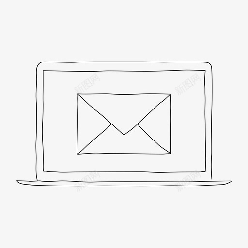 笔记本电子邮件设备消息图标svg_新图网 https://ixintu.com 屏幕 消息 笔记本电子邮件 设备