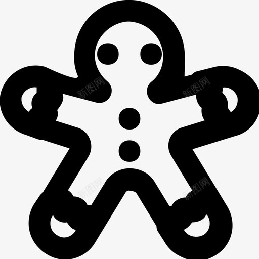 姜饼人圣诞节假日图标svg_新图网 https://ixintu.com 假日 冬天 圣诞节 姜饼人 斯梅西图标冬季md大纲