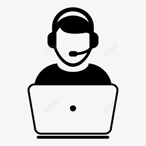客户服务呼叫中心帮助热线图标svg_新图网 https://ixintu.com 呼叫中心 在线 客户帮助热线矢量图标 客户服务 帮助热线 支持 服务 笔记本电脑