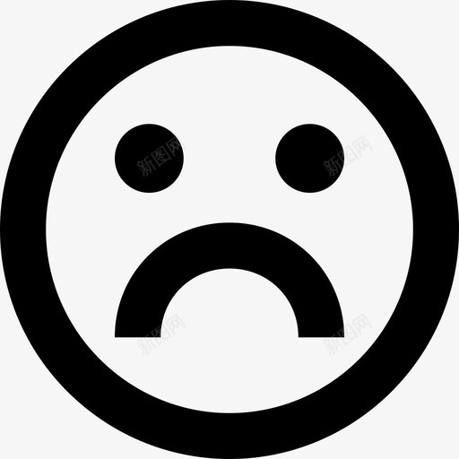 悲伤表情感觉图标svg_新图网 https://ixintu.com 一套线要素图标 悲伤 悲伤的笑脸 感觉 表情