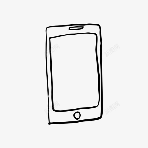 智能手机通话手绘图标svg_新图网 https://ixintu.com iphone 手绘 插图 智能手机 通话