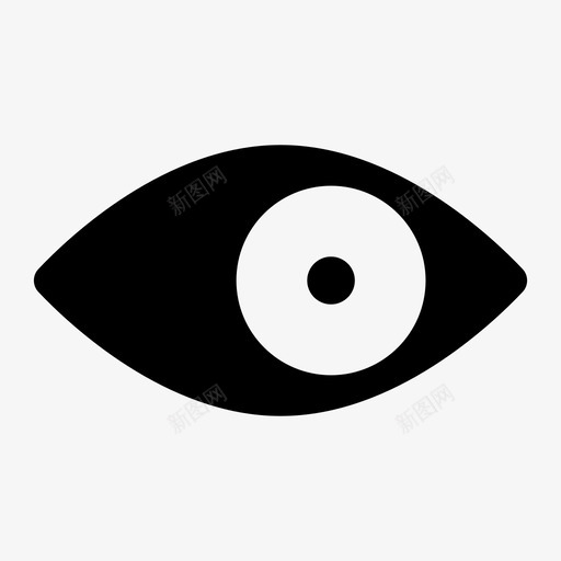 向右看眼睛视力图标svg_新图网 https://ixintu.com 向右看 手表 眼睛 视力