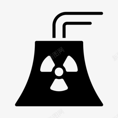 核电站能源放射性图标图标