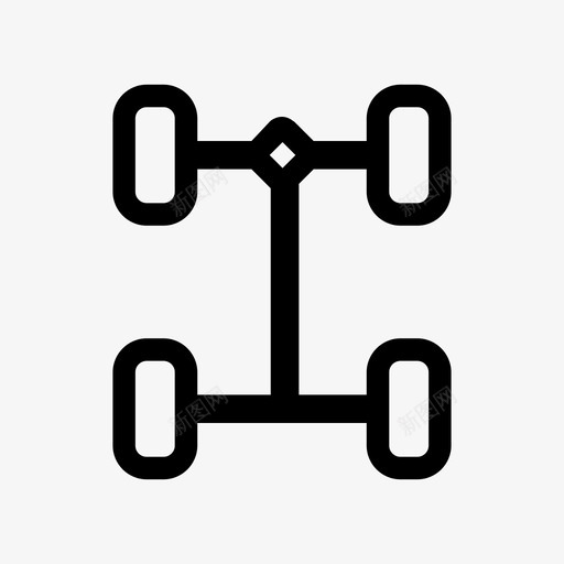 差速器4x4四轮图标svg_新图网 https://ixintu.com 4x4 四轮 差速器 汽车零件